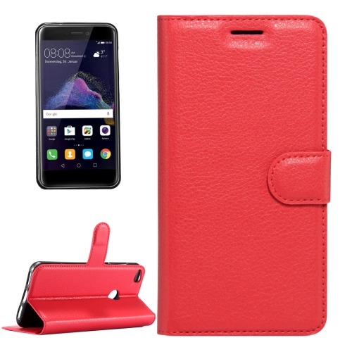 

For Huawei P8 Lite (2017) & P9 Lite (2017) & Honor 8 Lite Litchi Texture Horizontal Flip Leather Case with Magnetic Buckle & Holder & Card Slots & Wallet (Red)