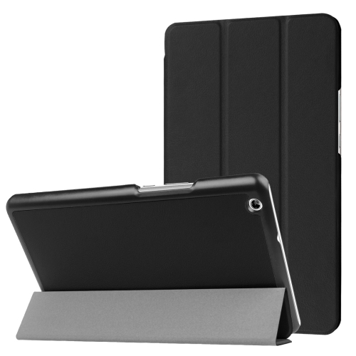 

Huawei MediaPad M3 Lite 8.0 Custer Texture Horizontal Deformation Flip Leather Case with Three-folding Holder & Sleep / Wake-up Function(Black)
