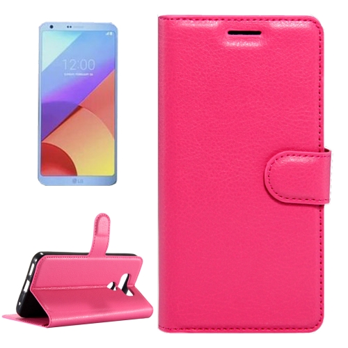 

For LG G6 Litchi Texture Horizontal Flip Leather Case with Magnetic Buckle & Holder & Card Slots & Wallet (Magenta)