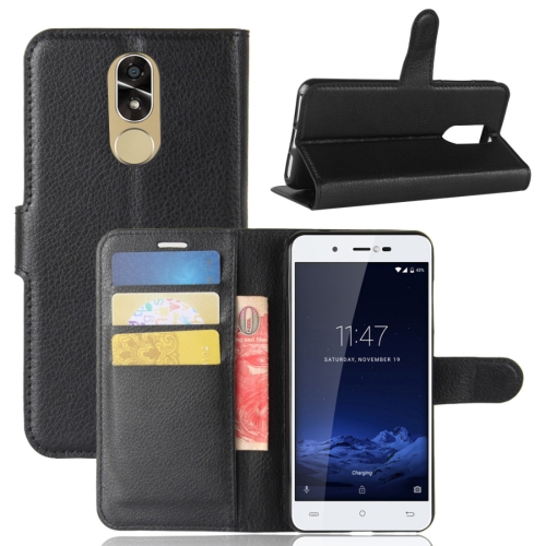 

For CUBOT Note Plus Litchi Texture Horizontal Flip Leather Case with Holder & Card Slots & Wallet(Black)