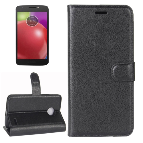 

For Motorola Moto E4 (EU Version) Litchi Texture Horizontal Flip Leather Case with Holder & Card Slots & Wallet(Black)