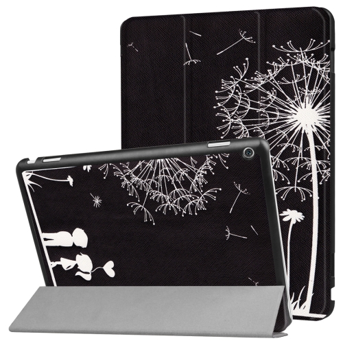 

Huawei MediaPad M3 Lite 10 Dandelion Love Pattern Horizontal Deformation Flip Leather Case with Three-folding Holder & Sleep / Wake-up