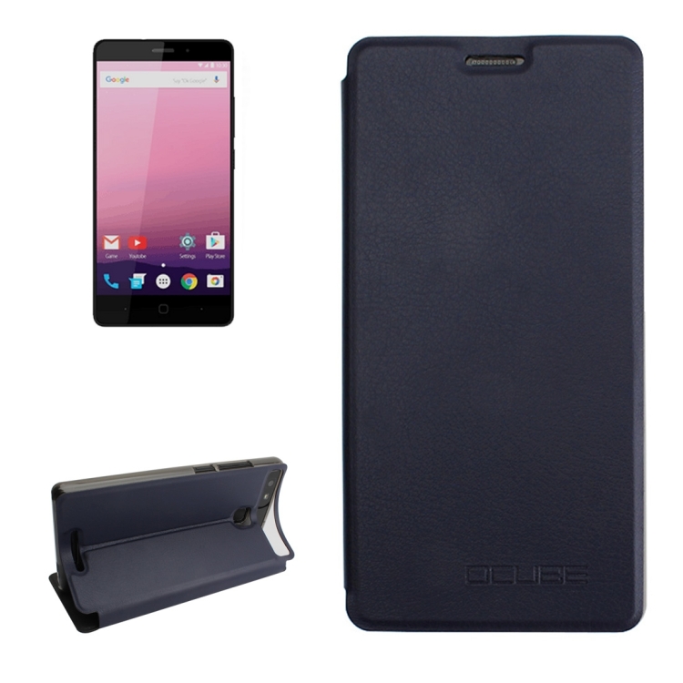 

OCUBE for Vernee Thor E Litchi Texture Horizontal Flip Leather Case with Holder(Dark Blue)