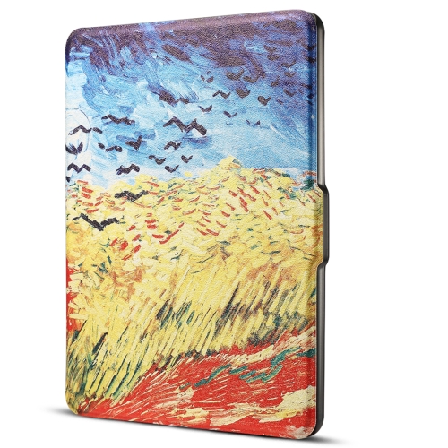

Dibase for Amazon Kindle 8th 2016 6 inch Van Gogh Oil Painting Print Horizontal Flip PU Leather Protective Case