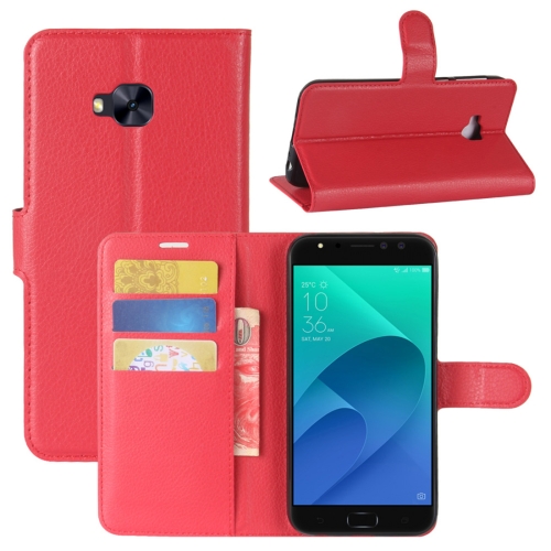 

For Asus ZenFone 4 Selfie Pro (ZD552KL) Litchi Texture Horizontal Flip Leather Case with Holder & Card Slots & Wallet(Red)