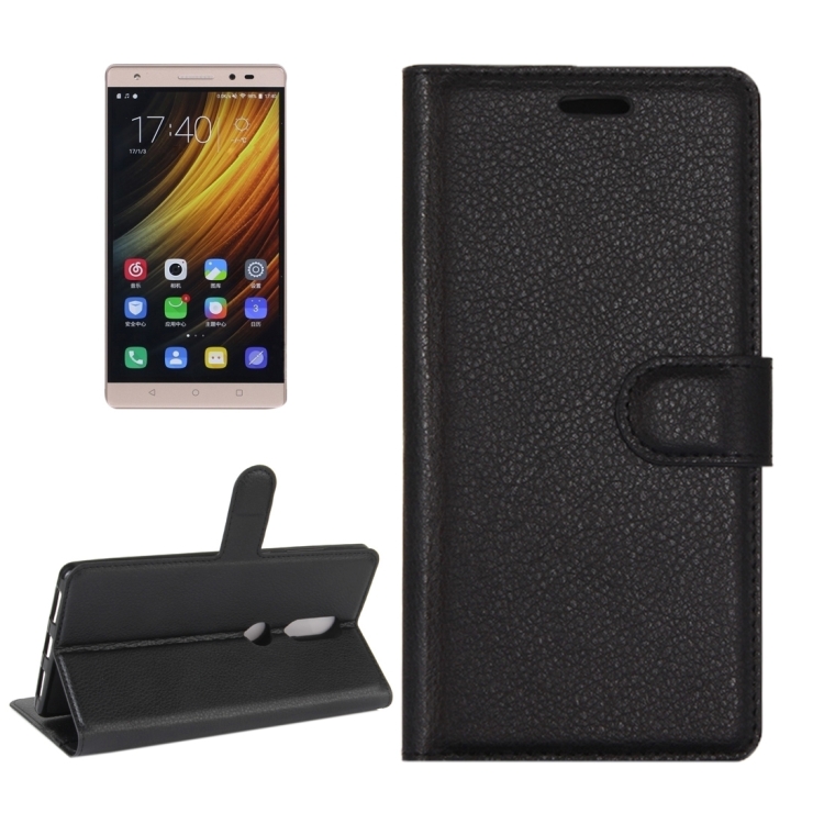 

For Lenovo Phab 2 Plus Litchi Texture Horizontal Flip Leather Case with Magnetic Buckle & Holder & Card Slots & Wallet(Black)