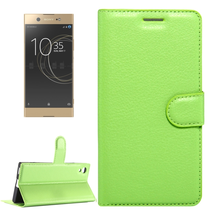 

For Sony Xperia XA1 Litchi Texture Horizontal Flip Leather Case with Magnetic Buckle & Holder & Card Slots & Wallet (Green)