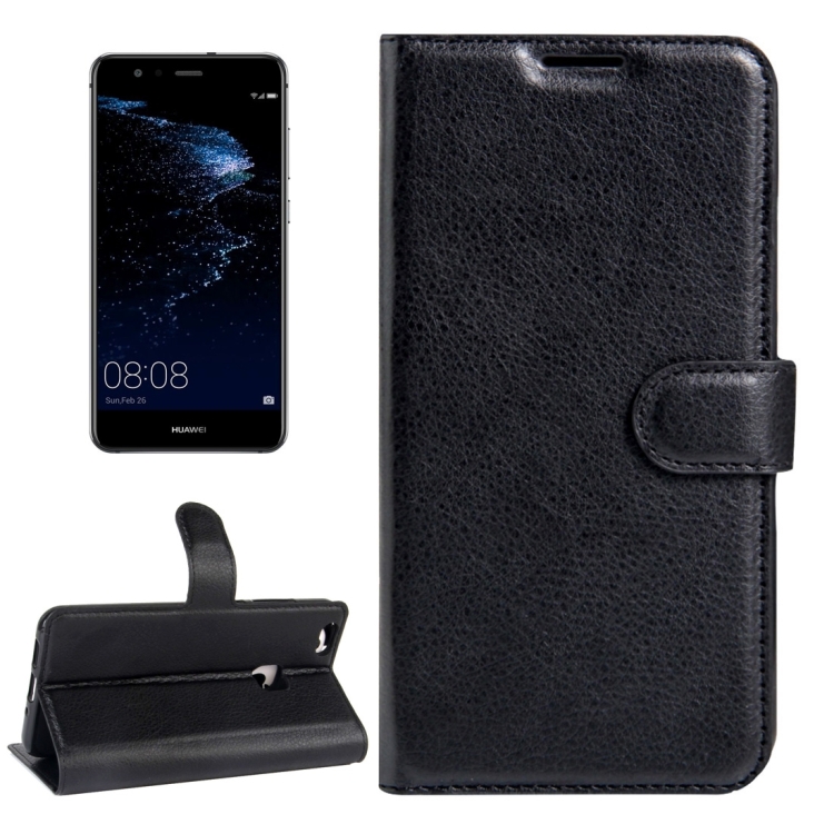 

For Huawei P10 Lite Litchi Texture Horizontal Flip Leather Case with Magnetic Buckle & Holder & Card Slots & Wallet (Black)