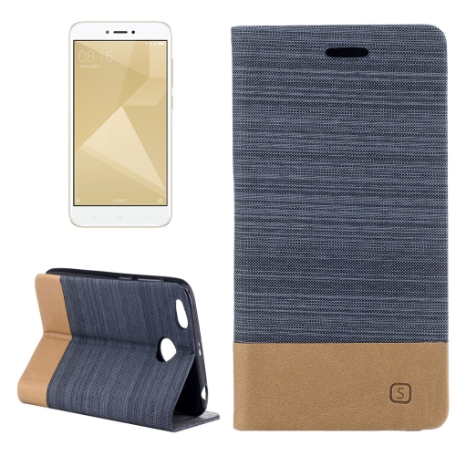 

For Xiaomi Redmi 4X Canvas Texture PU + TPU Horizontal Flip Leather Case with Holder & Card Slots (Black)