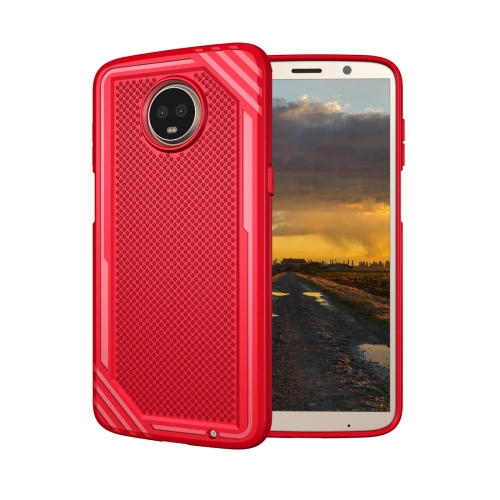 

Lattice Texture TPU Shockproof Case for Motorola Moto Z3 Play(Red)