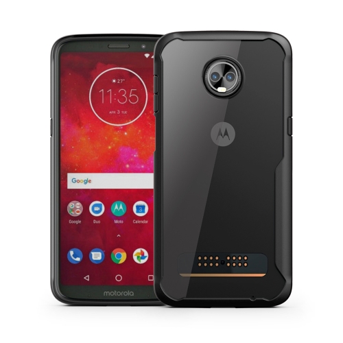 

Transparent PC + TPU Full Coverage Shockproof Protective Case for Motorola Moto Z3 Play (Black)