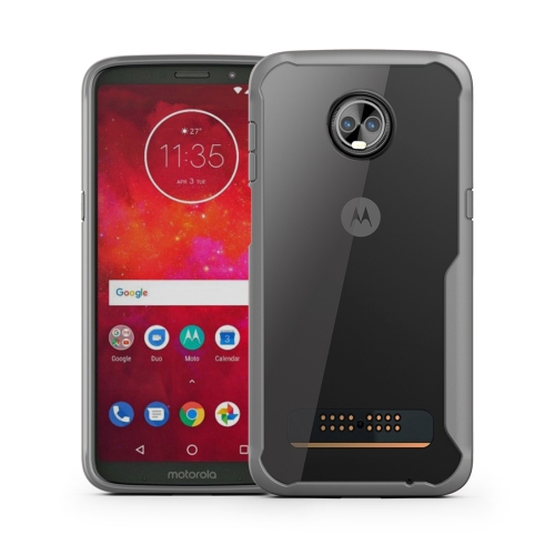 

Transparent PC + TPU Full Coverage Shockproof Protective Case for Motorola Moto Z3 Play (Grey)