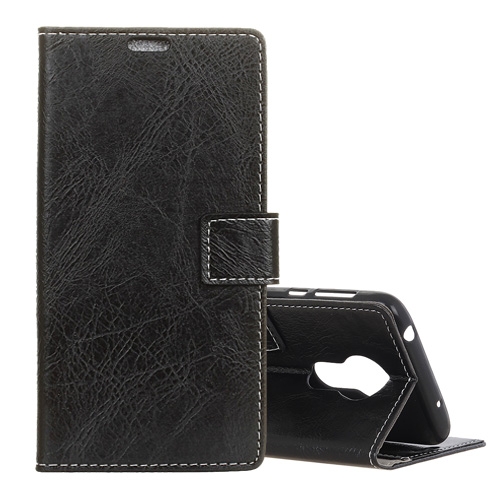 

Retro Crazy Horse Texture Horizontal Flip Leather Case for Motorola Moto G7 Power, with Holder & Card Slots & Wallet & Photo Frame (Black)