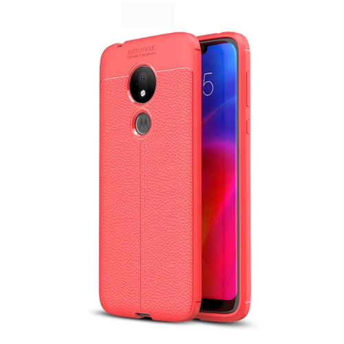 

Litchi Texture TPU Shockproof Case for Motorola Moto G7 Power (Red)