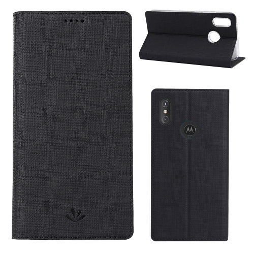 

ViLi DMX Multifunctional Horizontal Flip Leather Case for Motorola One Power (P30 Note), with Card Slot & Holder (Black)