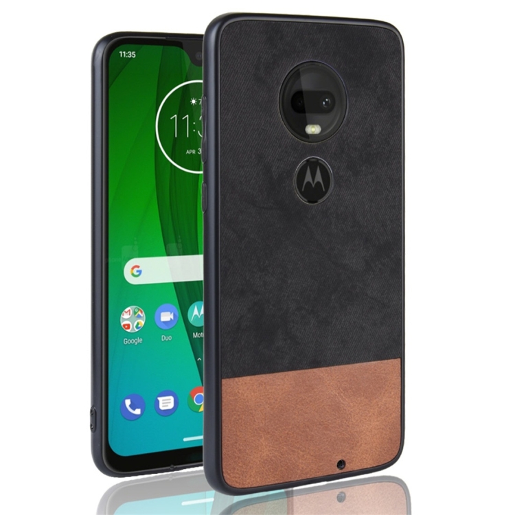 

Shockproof Color Matching Denim PC + PU + TPU Protective Case for Motorola Moto G7 (Black)