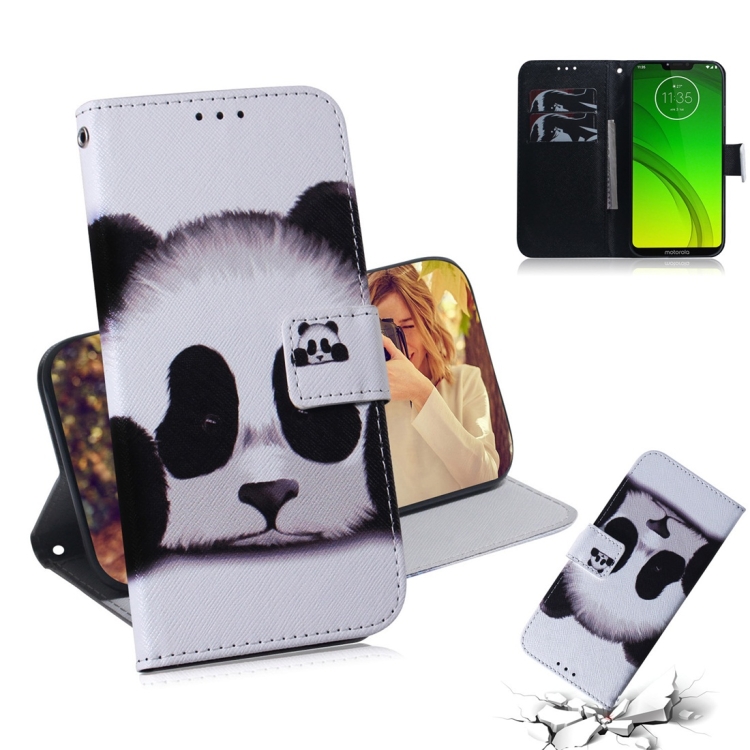 

Panda Pattern Coloured Drawing Horizontal Flip Leather Case for Motorola Moto G7 Power, with Holder & Card Slots & Wallet