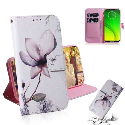 

Magnolia Flower Pattern Coloured Drawing Horizontal Flip Leather Case for Motorola Moto G7 Power, with Holder & Card Slots & Wallet