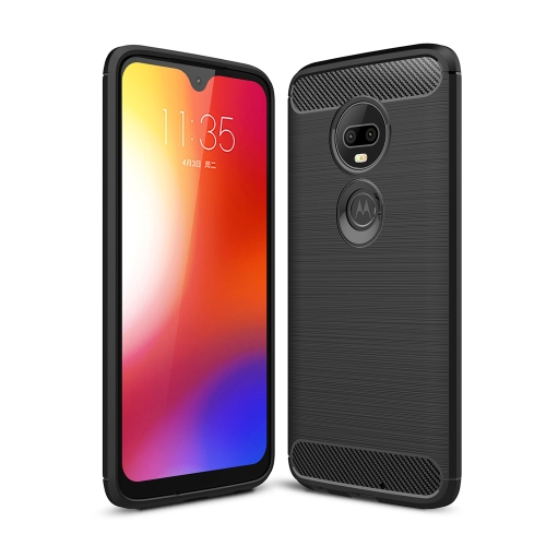 

Brushed Texture Carbon Fiber TPU Case for Motorola Moto G7 (Black)