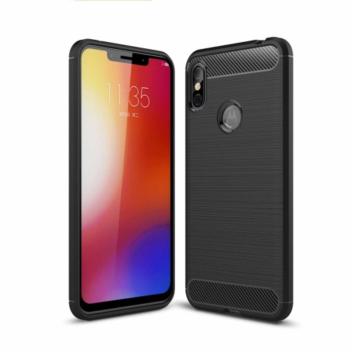 

Brushed Texture Carbon Fiber Shockproof TPU Case for Motorola Moto One Power (P30 Note)(Black)