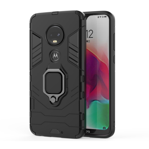 

PC + TPU Shockproof Protective Case for Motorola Moto G7, with Magnetic Ring Holder (Black)