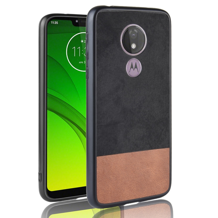 

Shockproof Color Matching Denim PC + PU + TPU Case for Motorola Moto G7 Play (EU Version) (Black)