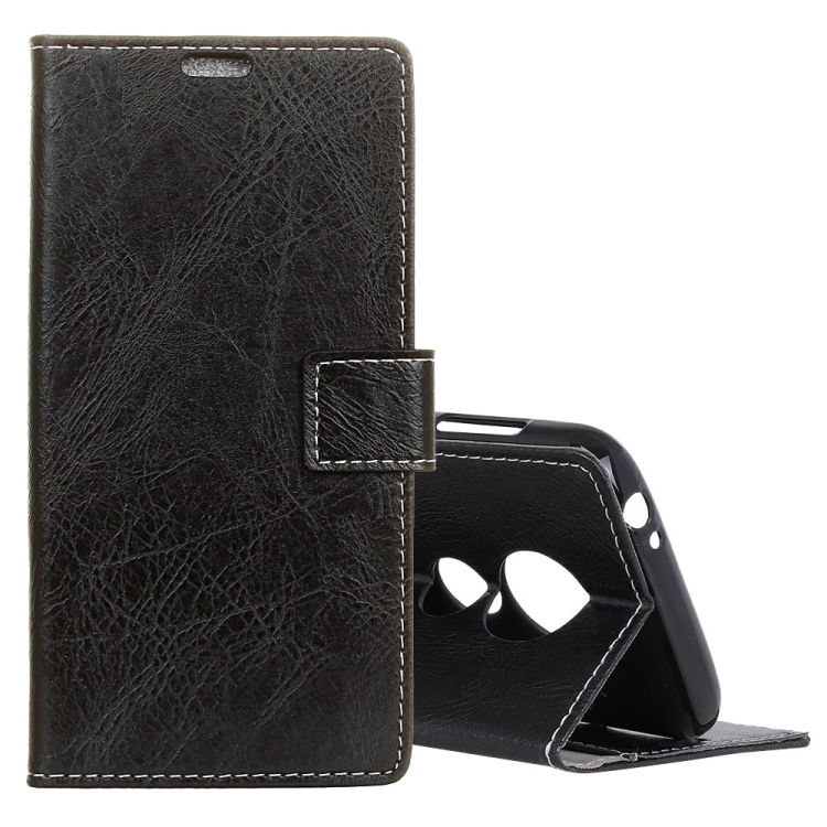 

Retro Crazy Horse Texture Horizontal Flip Leather Case for Motorola Moto G7 / G7+, with Wallet & Holder & Card Slots & Photo Frame (Black)