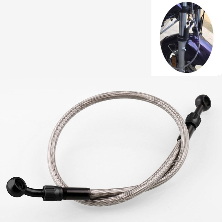 

Motorcycle Modified Accessories Universal Steel Wire Braided High Temperature Resistance Brake Hose, Length: 945mm(Black)