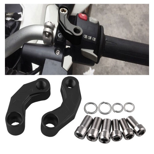 

MB-MH029 Motorcycle Mirrors Riser Extension Brackets Adapter for BMW R1200GS LC (Black)