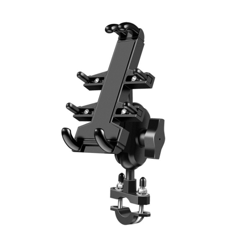 

U-shaped Bolt Ball-Head Motorcycle Handlebar Multi-function Eight-jaw Aluminum Alloy Mobile Phone Navigation Holder Bracket, Width of Phone: 6.5-10.2cm