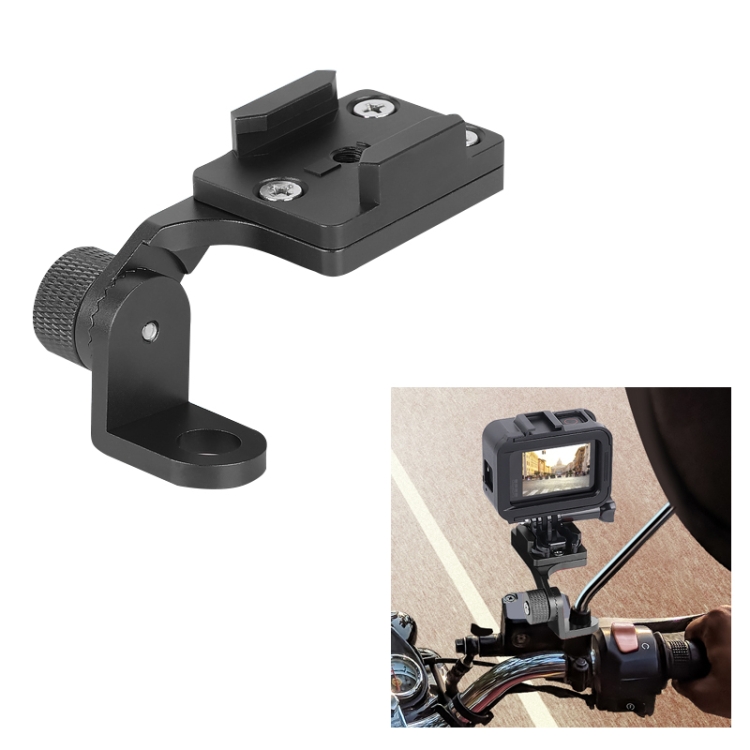 

RUIGPRO Motorcycle Handlebar Alloy Phone Bracket for GoPro/ Insta360/DJI OSMO Sport Camera(Black)
