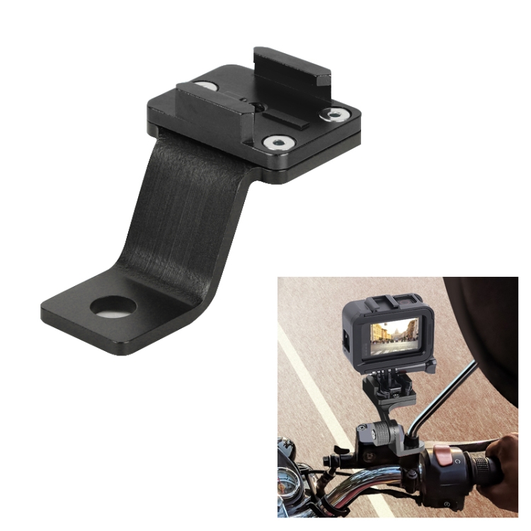 

RUIGPRO Motorcycle Handlebar Alloy Phone Bracket for GoPro/ Insta360/DJI OSMO Sport Camera(Black)