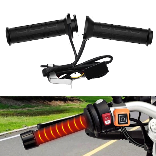

WUPP CS-095D1 Motorcycle Modified Adjustable Temperature Silicone Universal Electric Heating Hand Cover Heated Grip Handlebar(Black)