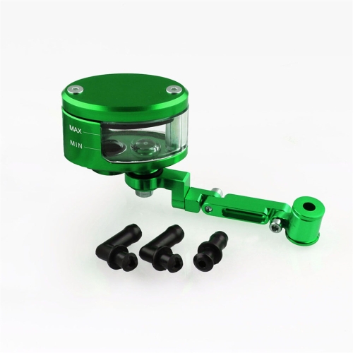 

Modified Motorcycle Front Brake Fluid Reservoir Tank Oil Cup + Holder (Green)