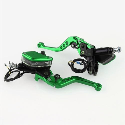 

Leaf Shape Modified Motorcycle Hand Brake Clutch Hydraulic Brake Lever (Green)