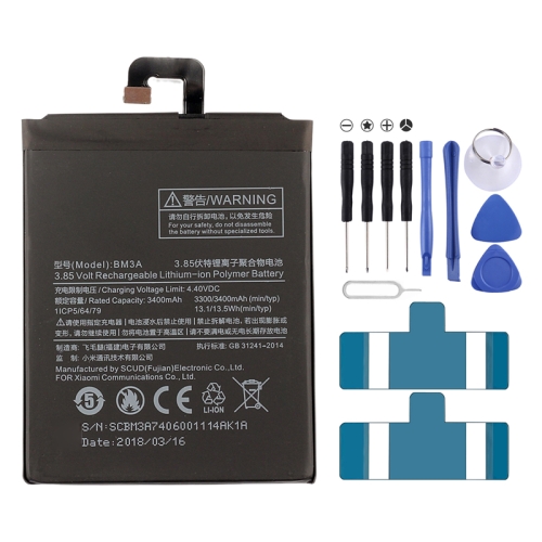 

BM3A 3400mAh Li-Polymer Battery for Xiaomi Mi Note 3
