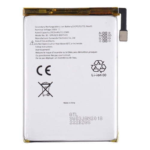 

Original 2915mAh G013A-B Li-ion Polymer Battery for Google Pixel 3