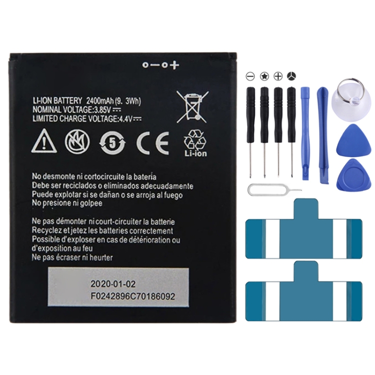 

2400mAh Li3824T44P4h716043 Li-Polymer Battery for ZTE Blade A520 / A521