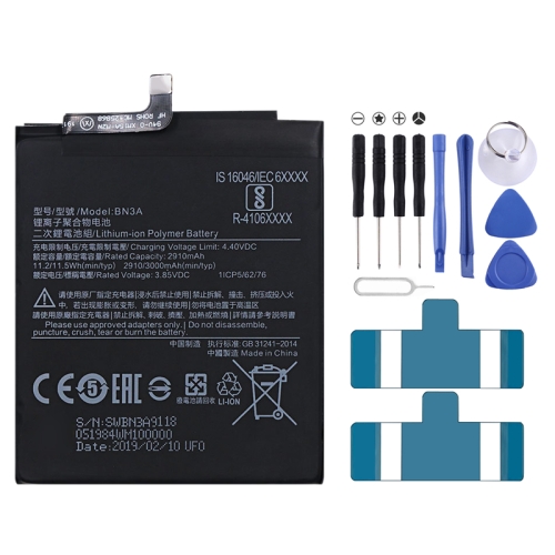 

BN3A 2910mAh Li-Polymer Battery for Xiaomi Mi Play / Redmi Go