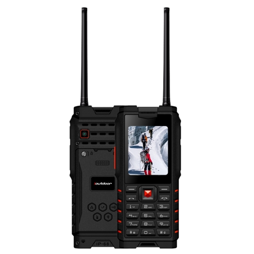 

IOUTDOOR T2 Walkie Talkie Mobile Phone, IP68 Waterproof Dustproof Shockproof, 4500mAh Battery, 2.4 inch, MTK6261A, 21 Keys, Network: 2G, Bluetooth (Red)