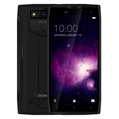

[HK Stock] DOOGEE S50 Triple Proofing Phone, 6GB+64GB, Dual Back Cameras + Dual Front Cameras, IP68 Waterproof Dustproof Shockproof, 5180mAh Battery, Fingerprint Identification, 5.7 inch Android 7.1 MTK Helio P23 Octa Core up to 2.5GHz, Network: 4G (Black