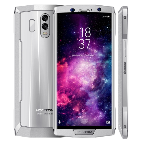 

[HK Stock] HOMTOM HT70, 4GB+64GB, Dual Back Cameras, Fingerprint Identification, 10000mAh Battery, 6.0 inch Android 7.0 MTK6750T Octa Core up to 1.5GHz, Network: 4G, Dual SIM(Silver)