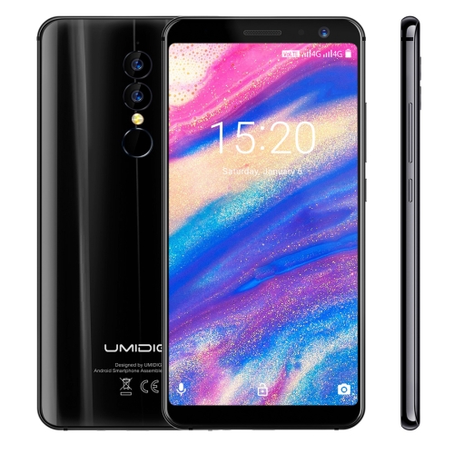 

[HK Stock] UMIDIGI A1 Pro, Dual 4G, 3GB+16GB, Dual Back Cameras, Face & Fingerprint Identification, 5.5 inch Android 8.1 MTK6739 Quad Core up to 1.5GHz, Network: 4G, Dual SIM, VoLTE(Black)