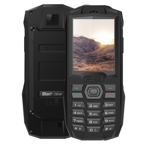 

[HK Warehouse] Blackview BV1000 Rugged Phone, IP68 Waterproof Dustproof Shockproof, 3000mAh Battery, 2.4 inch, FM, Bluetooth, Network: 2G, Dual SIM (Black)