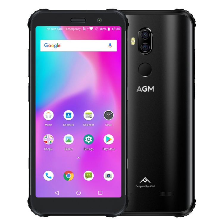 

[HK Stock] AGM X3 Rugged Phone, 8GB+256GB, IP68 Waterproof Dustproof Shockproof, Face ID & Fingerprint Identification, 4100mAh Battery, 5.99 inch Android 8.1 Qualcomm SDM845 Octa Core, Network: 4G, OTG, NFC, Wireless Charging(Black)