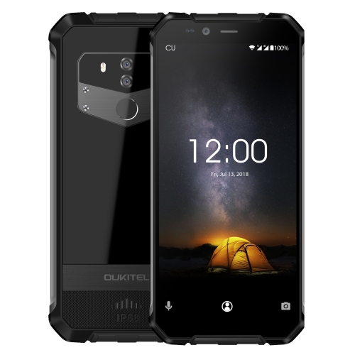 

[HK Stock] OUKITEL WP1 Rugged Phone, 4GB+64GB, IP68 Waterproof Shockproof Dustproof, Dual Back Cameras, Fingerprint Identification, 5000mAh Battery, 5.5 inch Android 8.1 MTK6763 Octa Core up to 2.0GHz, Network: 4G, OTG, Wireless Charging(Black)