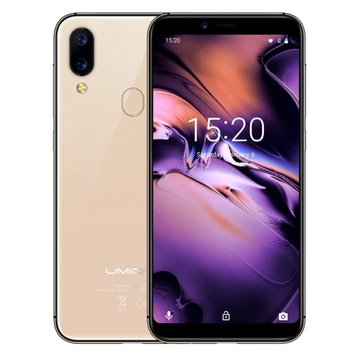 

UMIDIGI A3, Dual 4G, 2GB+16GB, Dual Back Cameras, Face ID & Fingerprint Identification, 5.5 inch 2.5D Full Screen Android 8.1 MTK6739 Quad Core up to 1.5GHz, Network: 4G, Dual SIM(Gold)