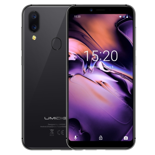 

UMIDIGI A3, Dual 4G, 2GB+16GB, Dual Back Cameras, Face ID & Fingerprint Identification, 5.5 inch 2.5D Full Screen Android 8.1 MTK6739 Quad Core up to 1.5GHz, Network: 4G, Dual SIM(Space Grey)