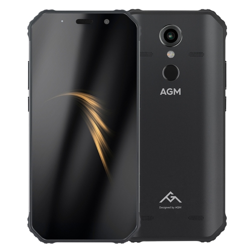

AGM A9 Rugged Phone, 3GB+32GB, IP68 Waterproof Dustproof Shockproof, Fingerprint Identification, 5400mAh Battery, 5.99 inch Android 8.1 Qualcomm SDM450 Octa Core, Network: 4G, OTG, NFC (Black)