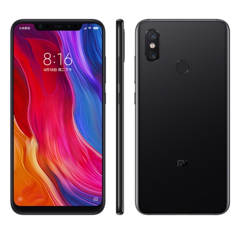 [HK Stock] Xiaomi Mi 8, 6GB+64GB, Global Official Version, Dual AI Rear Cameras, Infrared Face & Fingerprint Identification, 6.21 inch AMOLED MIUI 9.0 Qualcomm Snapdragon 845 Octa Core up to 2.8GHz, Network: 4G, VoLTE, Dual SIM(Black)